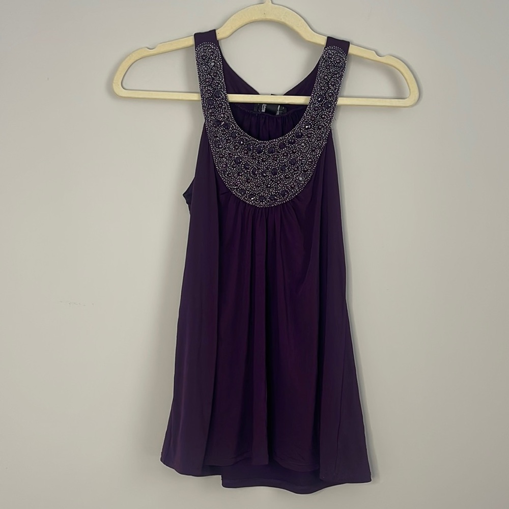 IZ Byer, royal purple tank top, size xs